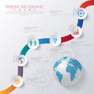Abstract 3D digital illustration Infographic with world map Can N16