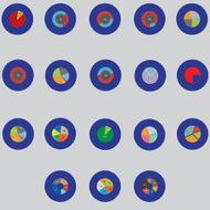 Infographic elements Pie chart Items for business statistics and reports N2