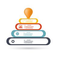Multicolor pyramid template for your business presentation