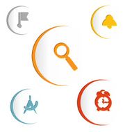 Color elements of infographics with flag symbols N2