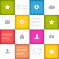 colorful squared infographic concept design
