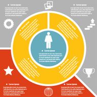 Set infographic style successful person