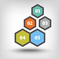 Five hexagons