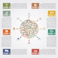 Infographic report template with text and icons Vector N9