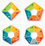 set of infographic templates N19