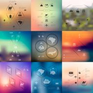 tourism infographic with unfocused background N15