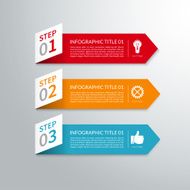 Modern minimal arrow paper infographic elements