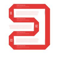 Modern business origami style options banner N24