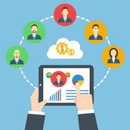 Management concept Remote business Project management