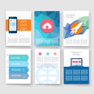 Templates Design Set of Web Mail Brochures Mobile Technology Infographic N354