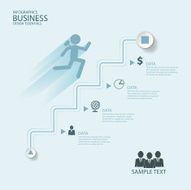 Abstract Infographics business stair step success vector design template