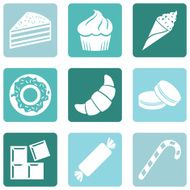 Vector Set of Dessert Icons N4