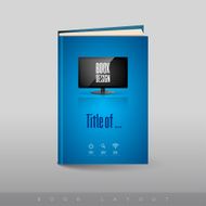 Modern abstract brochure as book Football theme N4