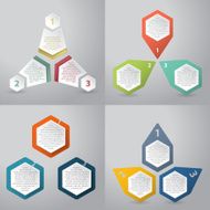 Abstract infographics background with hexagon elements