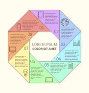 Polygonal infographic diagram N8