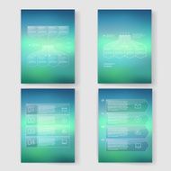 Templates Design Set of Web Mail Brochures Mobile Technology Infographic N382
