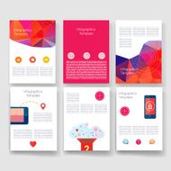 Templates Design Set of Web Mail Brochures Mobile Technology Infographic N383