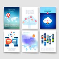 Templates Design Set of Web Mail Brochures Mobile Technology Infographic N385