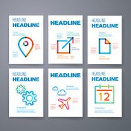 Templates Design Set of Web Mail Brochures Mobile Technology Infographic N386