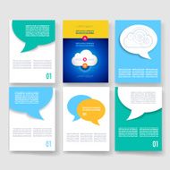 Templates Design Set of Web Mail Brochures Mobile Technology Infographic N388