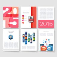 Templates Design Set of Web Mail Brochures Mobile Technology Infographic N390