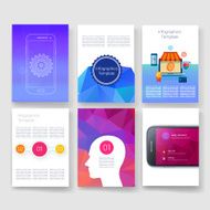 Templates Design Set of Web Mail Brochures Mobile Technology Infographic N394