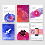 Templates Design Set of Web Mail Brochures Mobile Technology Infographic N395