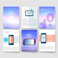 Templates Design Set of Web Mail Brochures Mobile Technology Infographic N396