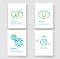 Templates Design Set of Web Mail Brochures Mobile Technology Infographic N398