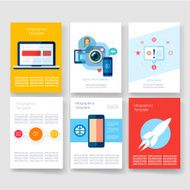 Templates Design Set of Web Mail Brochures Mobile Technology Infographic N399