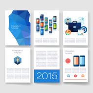 Templates Design Set of Web Mail Brochures Mobile Technology Infographic N401
