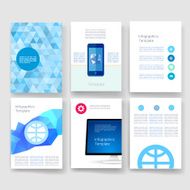 Templates Design Set of Web Mail Brochures Mobile Technology Infographic N402