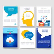 Templates Design Set of Web Mail Brochures Mobile Technology Infographic N403