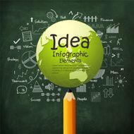 Creative idea infographic elements with globe