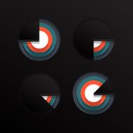 vector pie charts set for your infographics N3