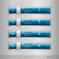 Modern business tabs infographics template for web design or N16