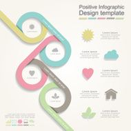 Infographic report template with lines and icons Vector N22