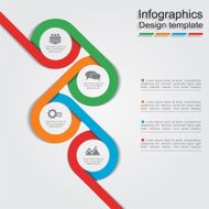 Infographic report template with lines and icons Vector N23