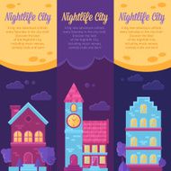 City life urban landscape banners N2