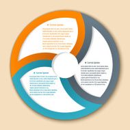 Color banners as a an element the circles for infographics