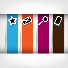 Blank for text with infographic elements N4