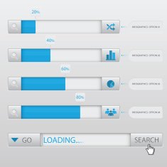 Search Box Loading Infographic Design Template N2
