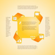 Infographics template Four options vector