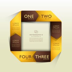vector abstract 3d paper infographics N60