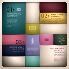 vector abstract 3d paper infographics N61