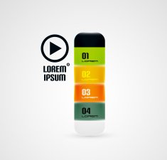 Modern geometrical stripes infographic template