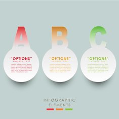 circle paper infographics