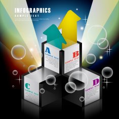 vector abstract 3d cube infographics N6