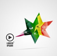 Vector modern paper infographic design