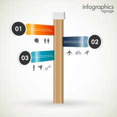 3d Signage Infographics template N2
